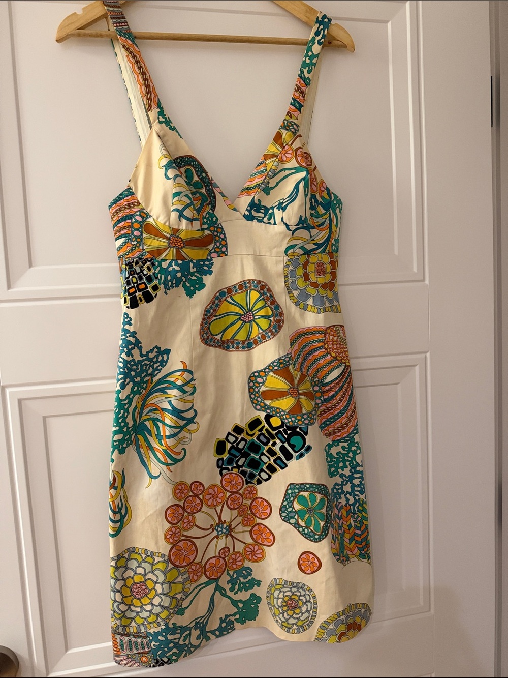 Banana Republic Trina Turk Vibrant Coral Reef Sundress -Size 4
